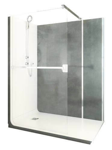 Douche ELMER thermostatique 160x80cm - Béton